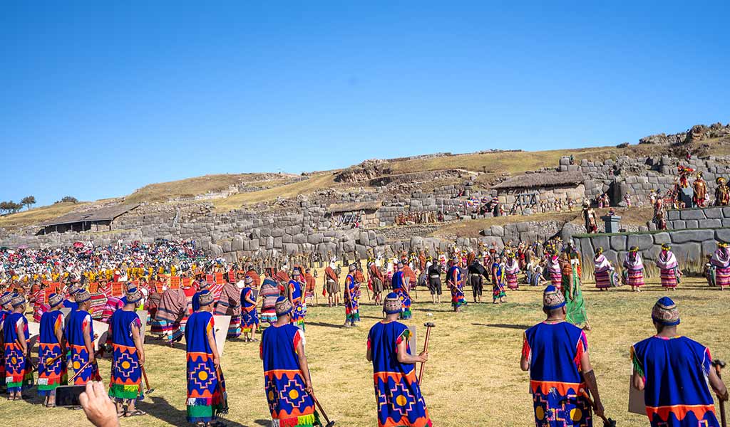 O Inti Raymi em Sacsayhuaman, em Cusco