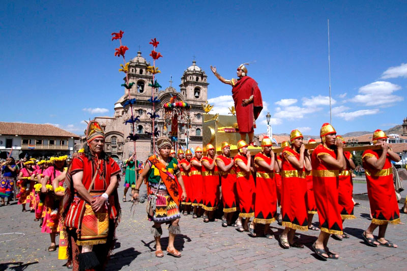 O Inti Raymi na Praça das Armas de Cuzco